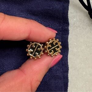 Tory Burch Black & Gold Earrings